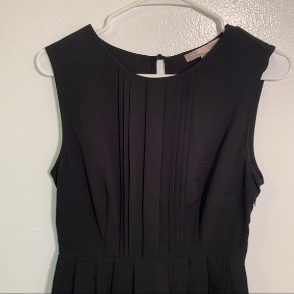 Love 21 Sleeveless Dress Black Pleat Ruffle Waist - Picture 3 of 11
